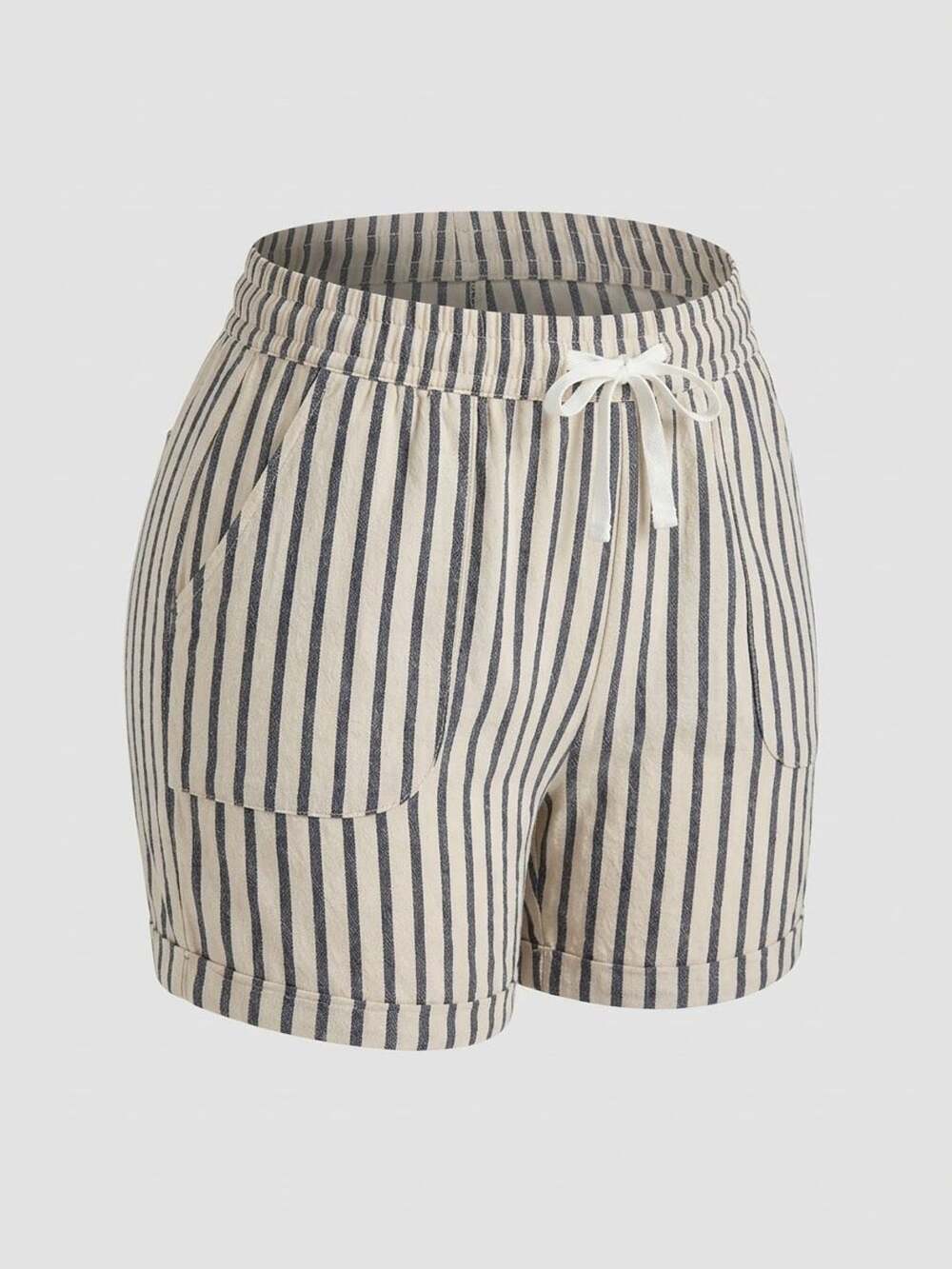 J.Crew Striped Womens Linen Drawstring Shorts XXL